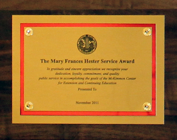 Mary Frances Hester Award