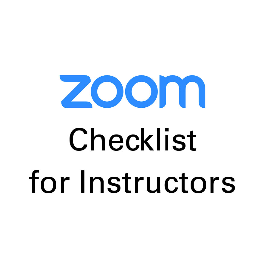Zoom Checklist for Instructors